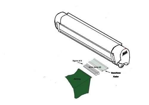 Vango Driveaway Kit For 6mm & 4mm Rails 3m Set - Image 4