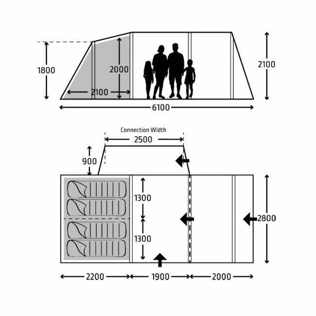 Kampa Touring Air TC VW Drive Away Awning (LH) - Image 2