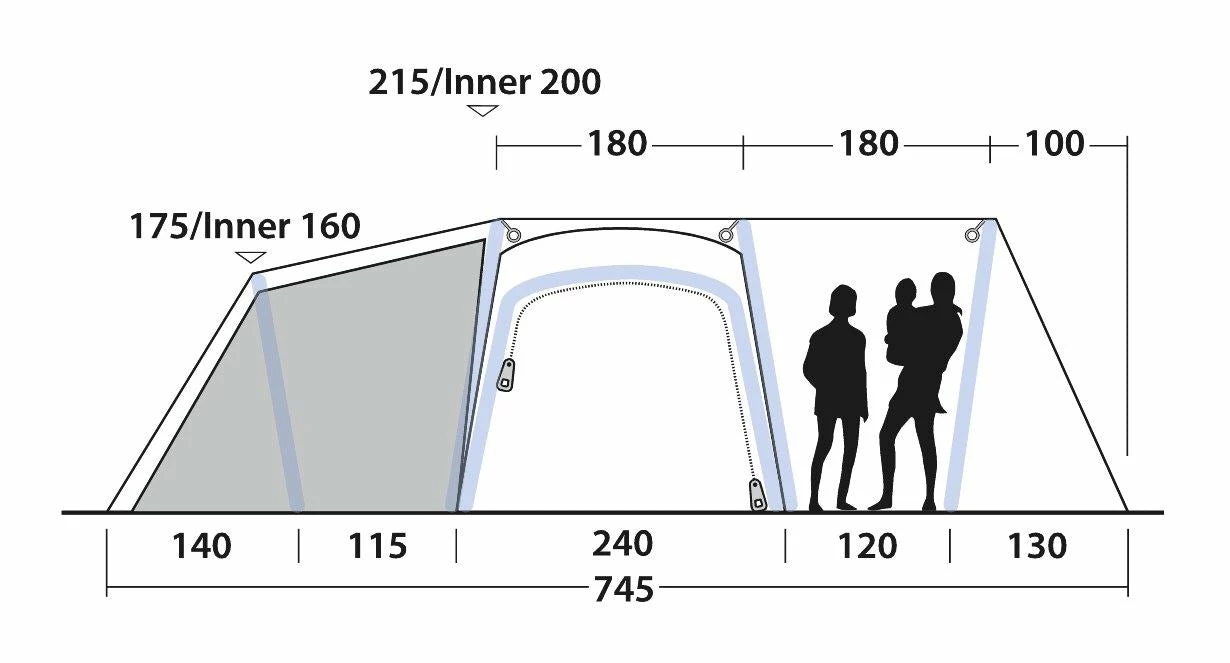 Outwell Airville 6SA Air Tent 2022 - Image 4