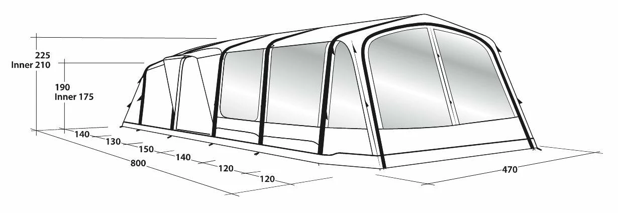 Outwell Knoxville 7SA Air Tent 2022 - Image 3