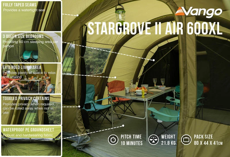 Vango Stargrove II 600XL Airbeam Tent (2022) - Image 3