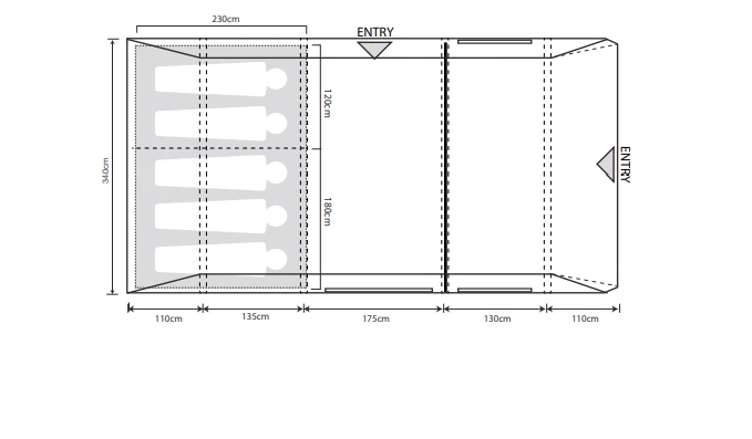 Outdoor Revolution Airedale 5.0S Air Tent - Image 2