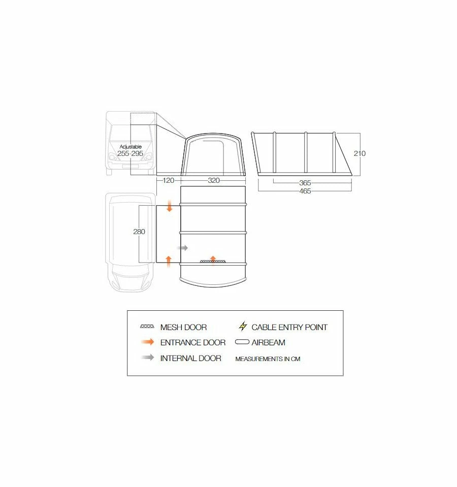 Vango Galli CC Air Tall Drive Away Awning - Image 2
