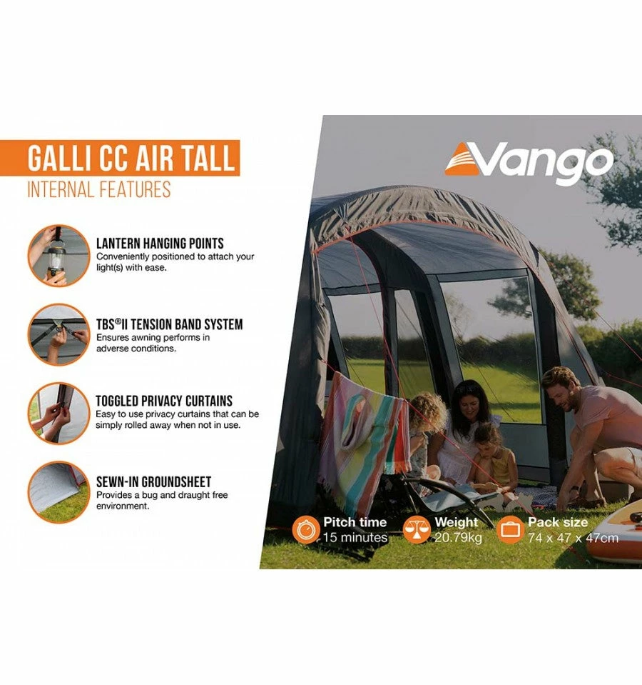 Vango Galli CC Air Tall Drive Away Awning - Image 5