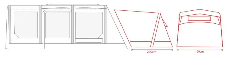 Outdoor Revolution Sleeping Annexe For The Movelite T3E And T4E - Image 2