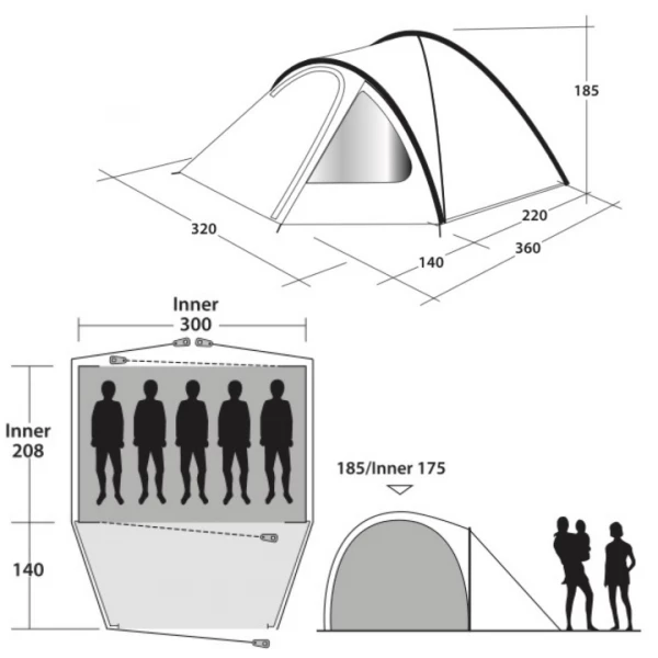Outwell Haze 5 Tent - Image 2